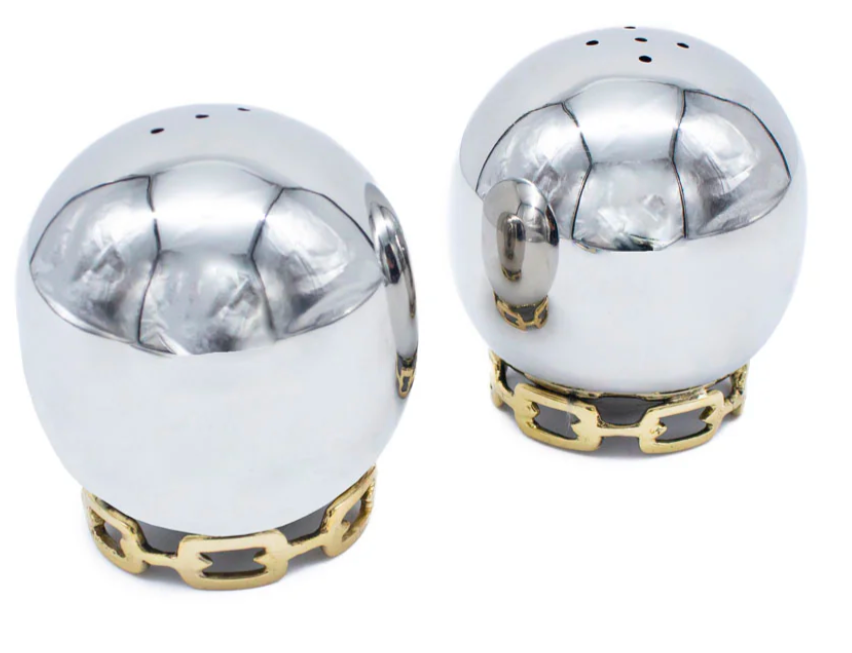 Sphere salt and pepper shakers