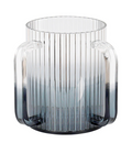 Ribbed smoke lucite cup