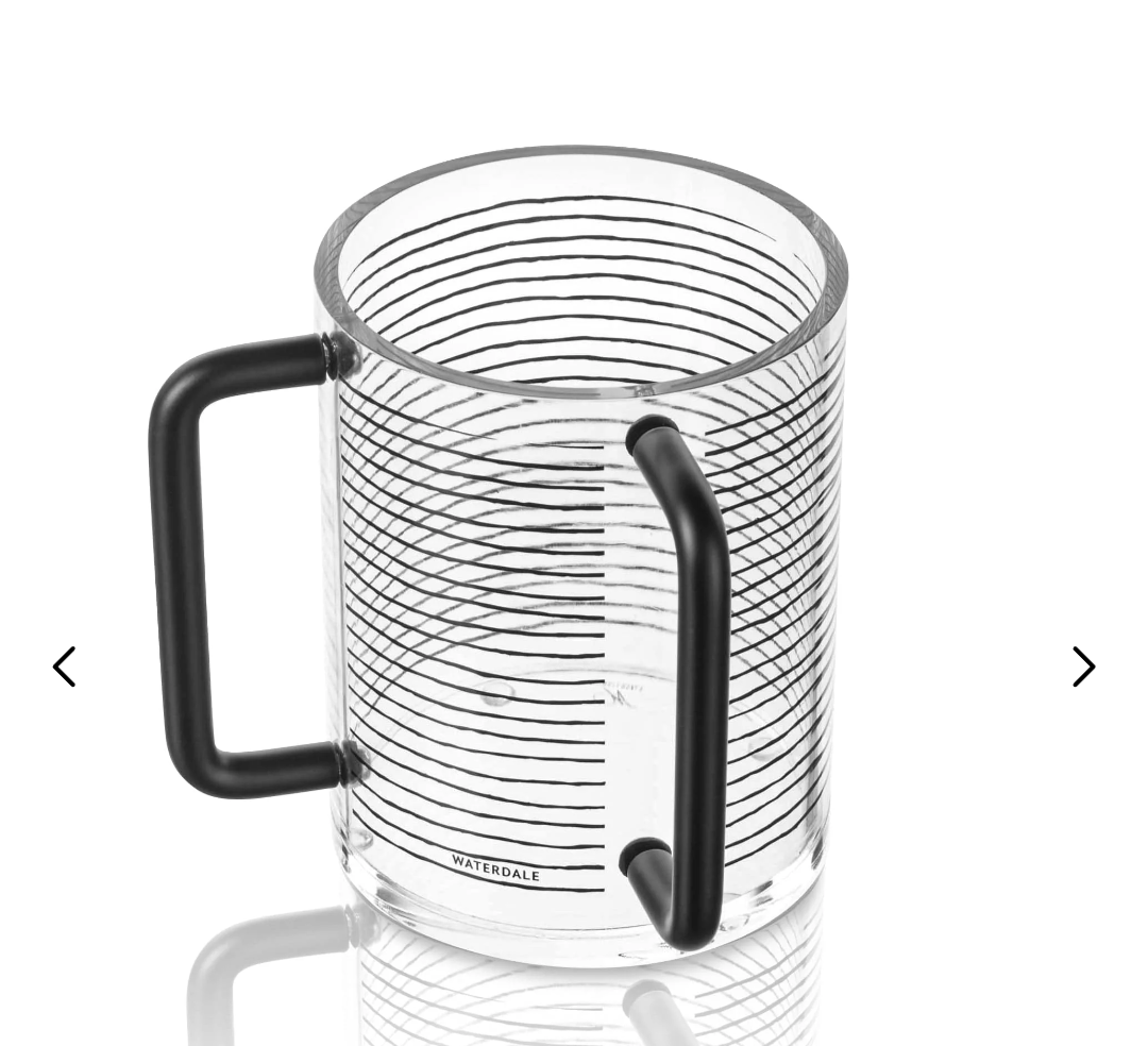 Lucite striped wash cup